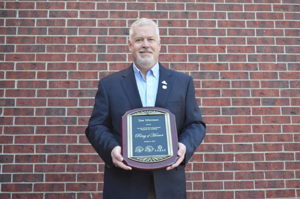 COPAS 2021: A Year In Review - 6 - Council of Petroleum Accountants Societies tom-wierman-ring-of-honor